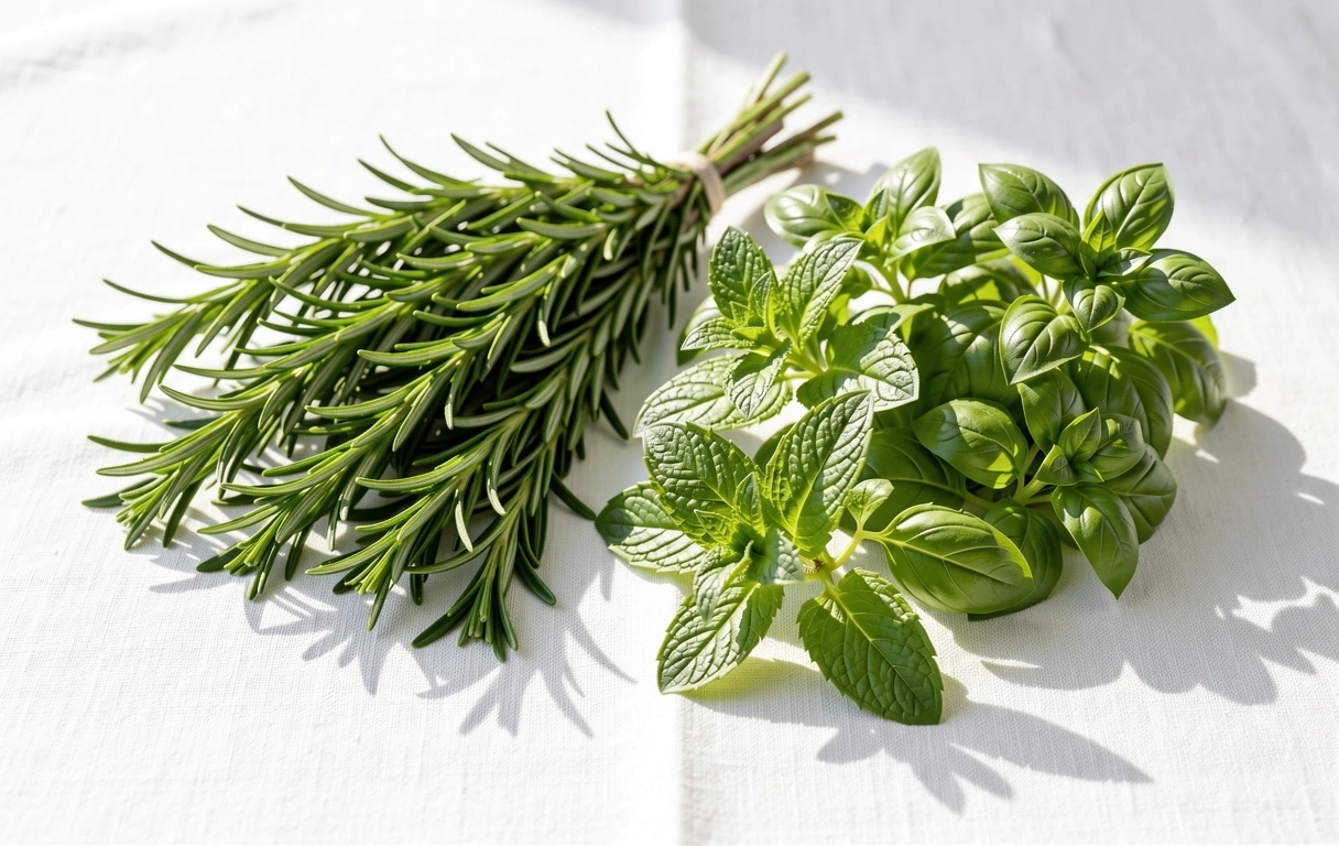 Fresh herbs representing natural nutrition